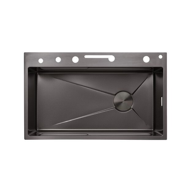 Кухонна мийка Kroner KRP Schwarze - SET7546ARTHM PVD (3.0/0.8 мм), фото , зображення 3 | SNABZHENIE.com.ua Кухонна мийка Kroner KRP Schwarze - SET7546ARTHM PVD (3.0/0.8 мм), фото , зображення 3 | SNABZHENIE.com.ua