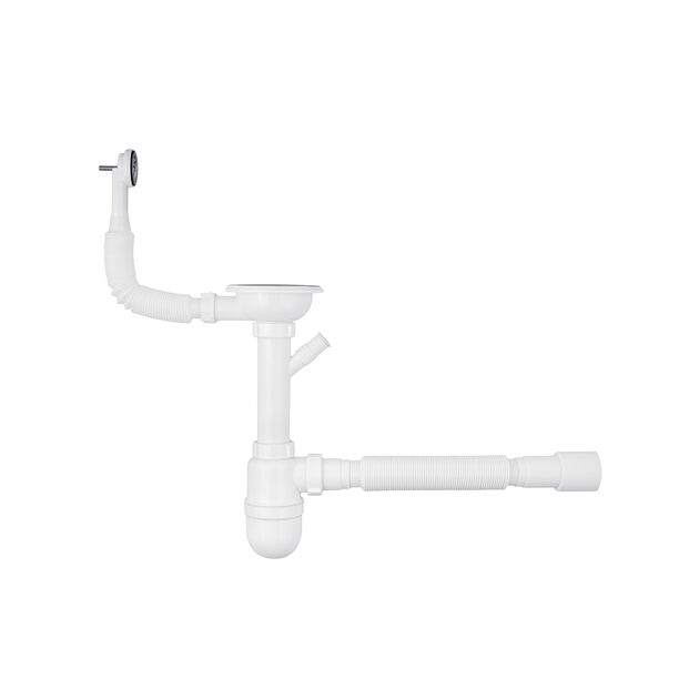 Сифон для кухонной мойки Agua KS02R-1 3 1/2'' с отводом для стиралки, фото  | SNABZHENIE.com.ua Сифон для кухонной мойки Agua KS02R-1 3 1/2'' с отводом для стиралки, фото  | SNABZHENIE.com.ua