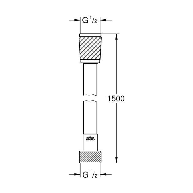 Шланг для душа Grohe VitalioFlex 1500 мм TwistStop 28743002, фото , изображение 2 | SNABZHENIE.com.ua Шланг для душа Grohe VitalioFlex 1500 мм TwistStop 28743002, фото , изображение 2 | SNABZHENIE.com.ua