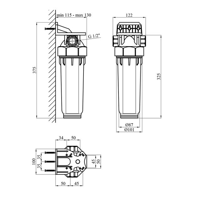 Фільтр магістральний в зборі Rozma 1/2, фото , зображення 2 | SNABZHENIE.com.ua Фільтр магістральний в зборі Rozma 1/2, фото , зображення 2 | SNABZHENIE.com.ua