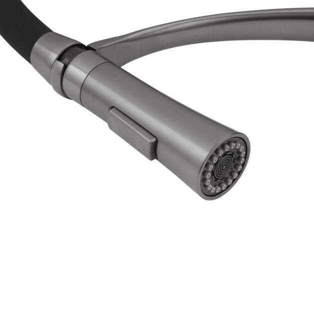 Смеситель кухонный Kroner KRP Ersel - GRP03393BLK, фото , изображение 8 | SNABZHENIE.com.ua