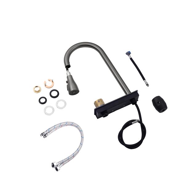 Кухонна мийка Kroner KRP Schwarze - SET7545NB PVD (3.0/0.8 мм), фото , зображення 8 | SNABZHENIE.com.ua Кухонна мийка Kroner KRP Schwarze - SET7545NB PVD (3.0/0.8 мм), фото , зображення 8 | SNABZHENIE.com.ua