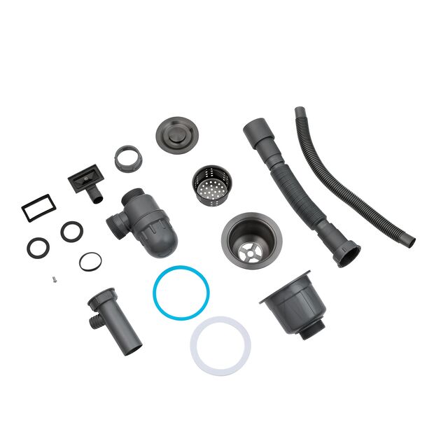 Кухонна мийка Kroner KRP Schwarze - 4545HM PVD (3.0/1.0 мм), фото , зображення 9 | SNABZHENIE.com.ua Кухонна мийка Kroner KRP Schwarze - 4545HM PVD (3.0/1.0 мм), фото , зображення 9 | SNABZHENIE.com.ua