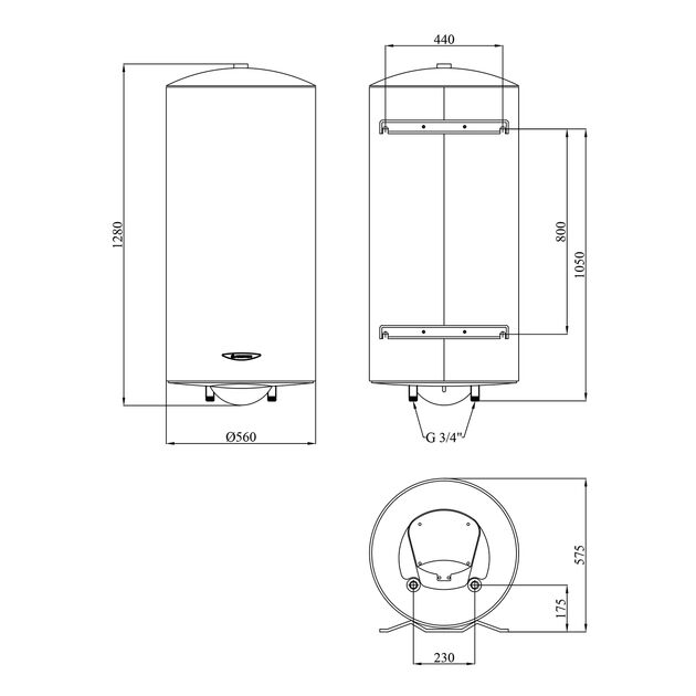 Водонагрівач Ariston ARI 200 VERT 560 THER MO EU з мокрим ТЕНом 3000327, фото , зображення 2 | SNABZHENIE.com.ua Водонагрівач Ariston ARI 200 VERT 560 THER MO EU з мокрим ТЕНом 3000327, фото , зображення 2 | SNABZHENIE.com.ua