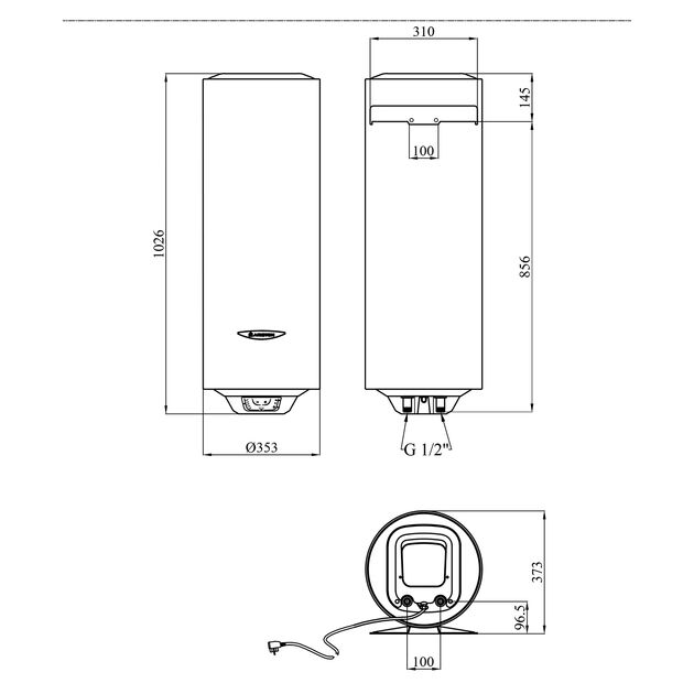Водонагреватель Ariston Slim PRO1 ECO 65V 1,8K PL EU з мокрим ТЕНОМ 3626461, фото , зображення 2 | SNABZHENIE.com.ua Водонагреватель Ariston Slim PRO1 ECO 65V 1,8K PL EU з мокрим ТЕНОМ 3626461, фото , зображення 2 | SNABZHENIE.com.ua