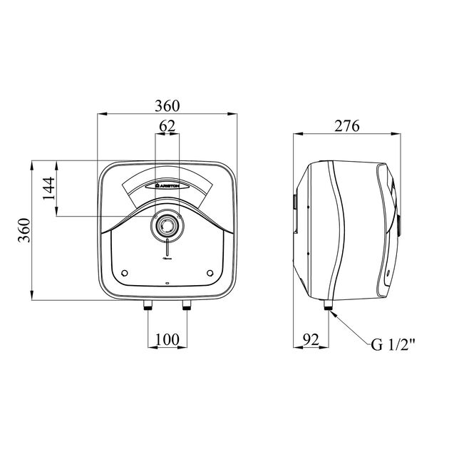 Водонагрівач Ariston Andris Rs 10/3 з мокрим ТЕНом 3100631, фото , зображення 2 | SNABZHENIE.com.ua Водонагрівач Ariston Andris Rs 10/3 з мокрим ТЕНом 3100631, фото , зображення 2 | SNABZHENIE.com.ua