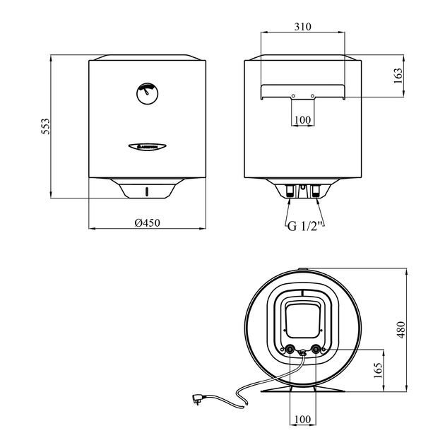 Водонагрівач Ariston SG1 50 V EU з мокрим ТЕНом 3213000, фото , зображення 2 | SNABZHENIE.com.ua Водонагрівач Ariston SG1 50 V EU з мокрим ТЕНом 3213000, фото , зображення 2 | SNABZHENIE.com.ua