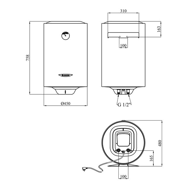 Водонагрівач Ariston SG1 80 V EU з мокрим ТЕНом 3213001, фото , зображення 2 | SNABZHENIE.com.ua Водонагрівач Ariston SG1 80 V EU з мокрим ТЕНом 3213001, фото , зображення 2 | SNABZHENIE.com.ua