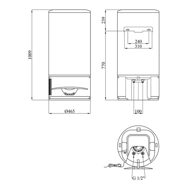 Водонагрівач Ariston Lydos Hybrid 80 WI-FI з мокрим ТЕНом 3629064, фото , зображення 2 | SNABZHENIE.com.ua Водонагрівач Ariston Lydos Hybrid 80 WI-FI з мокрим ТЕНом 3629064, фото , зображення 2 | SNABZHENIE.com.ua