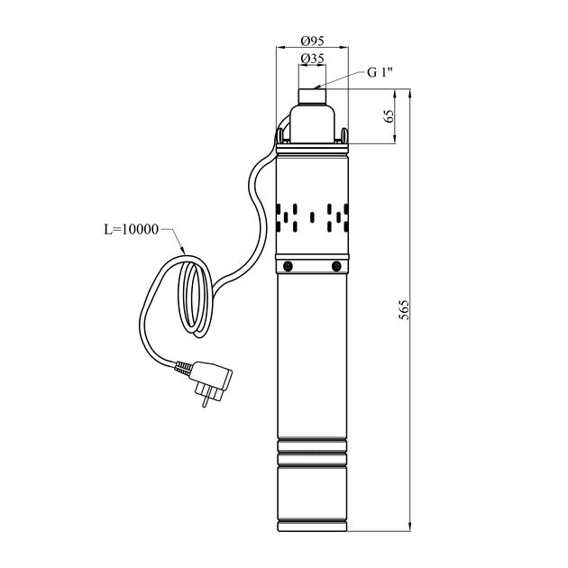 Насос глубинный шнековый Agua 4S QGD2,1-80-0,37 Hmax 80 м Qmax 35 л/мин P 370 Вт со встроенным конденсатором, фото , зображення 2 | SNABZHENIE.com.ua Насос глубинный шнековый Agua 4S QGD2,1-80-0,37 Hmax 80 м Qmax 35 л/мин P 370 Вт со встроенным конденсатором, фото , зображення 2 | SNABZHENIE.com.ua