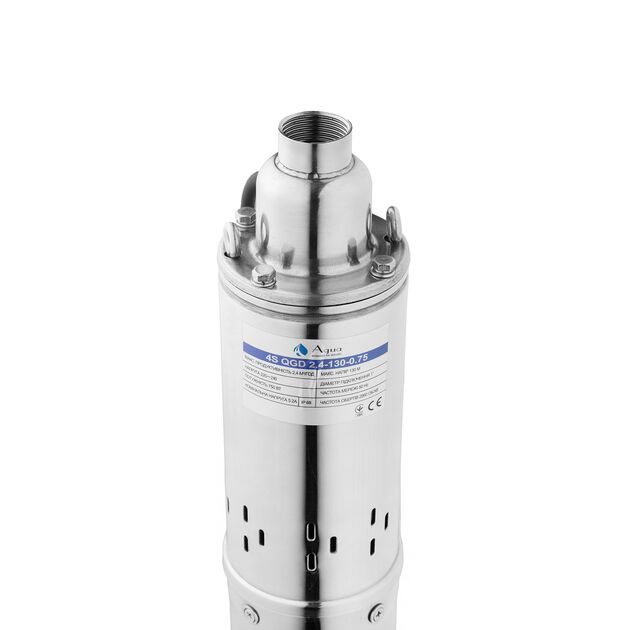 Насос глубинный шнековый Agua 4S QGD2,4-130-0,75 Hmax 130 м Qmax 40 л/мин P 750 Вт со встроенным конденсатором, фото , зображення 4 | SNABZHENIE.com.ua Насос глубинный шнековый Agua 4S QGD2,4-130-0,75 Hmax 130 м Qmax 40 л/мин P 750 Вт со встроенным конденсатором, фото , зображення 4 | SNABZHENIE.com.ua