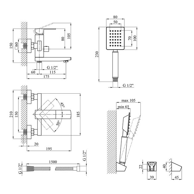 Набор смесителей Kroner Edelstahl Kubus-ESG010 + смеситель Edelstahl Kubus-ESG060, фото , зображення 9 | SNABZHENIE.com.ua Набор смесителей Kroner Edelstahl Kubus-ESG010 + смеситель Edelstahl Kubus-ESG060, фото , зображення 9 | SNABZHENIE.com.ua