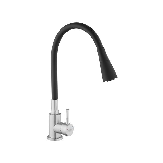 Смеситель для кухни Kroner KRP Edelstahl Klassisch - ESG031BLK, фото  | SNABZHENIE.com.ua