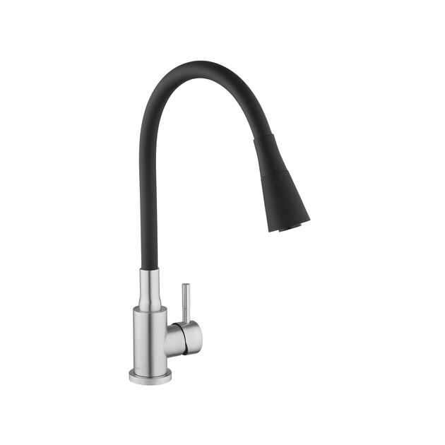 Смеситель для кухни Kroner KRP Edelstahl Klassisch - ESG031BLK, фото , изображение 3 | SNABZHENIE.com.ua