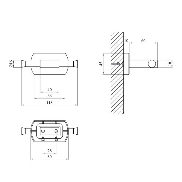 Полотенцедержатель Kroner KRM Graz - GRP95601, фото , изображение 2 | SNABZHENIE.com.ua