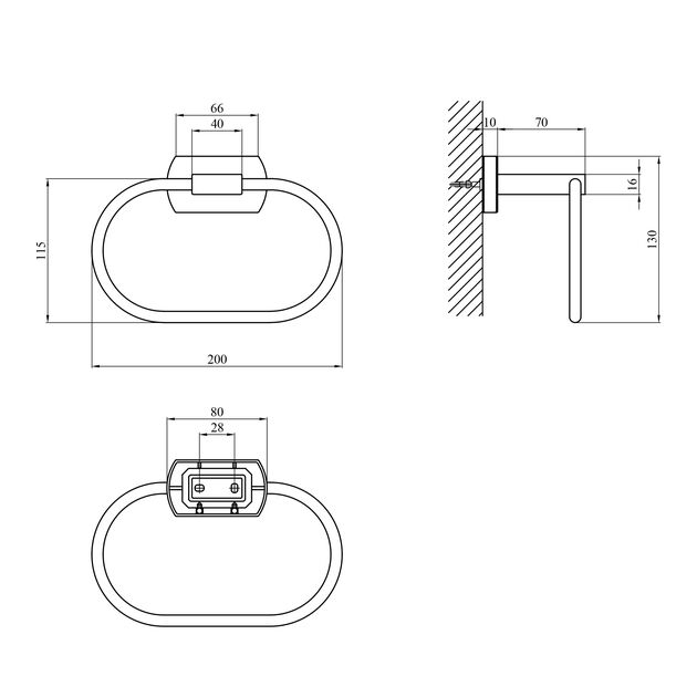 Полотенцедержатель Kroner KRM Graz - GRP95606, фото , изображение 2 | SNABZHENIE.com.ua