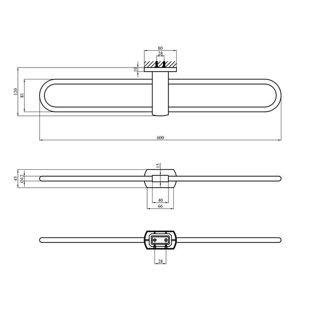 Полотенцедержатель Kroner KRM Graz - GRP95609, фото , изображение 2 | SNABZHENIE.com.ua