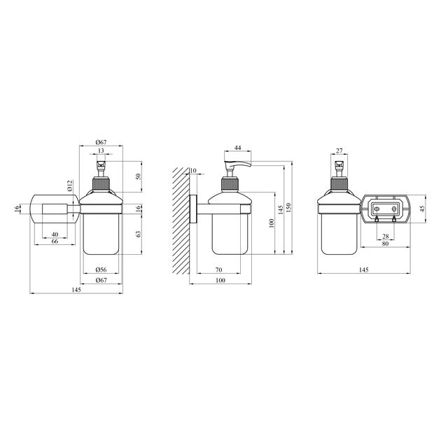 Дозатор для моющего средства Kroner KRP Graz - C95612, фото , изображение 2 | SNABZHENIE.com.ua
