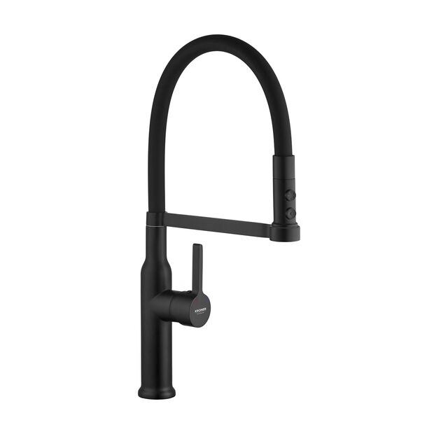 Смеситель для кухни Kroner KRP Ersel - SCH03112BLK, фото  | SNABZHENIE.com.ua