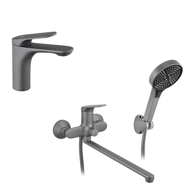 Набор смесителей Kroner Linz-GRN070 + смеситель Linz-GRN010, фото  | SNABZHENIE.com.ua Набор смесителей Kroner Linz-GRN070 + смеситель Linz-GRN010, фото  | SNABZHENIE.com.ua