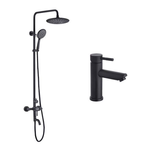 Набор 2 в 1 душевая система Kroner Edelstahl Klassisch-SCH063 + смеситель Edelstahl Klassisch-SCH010, фото  | SNABZHENIE.com.ua Набор 2 в 1 душевая система Kroner Edelstahl Klassisch-SCH063 + смеситель Edelstahl Klassisch-SCH010, фото  | SNABZHENIE.com.ua