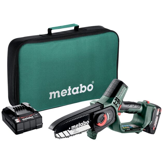 Пила ланцюгова акумуляторна Metabo MS 18 LTX 15 18В 1х2А·год шина 15см 5м/сек 2кг, фото  | SNABZHENIE.com.ua Пила ланцюгова акумуляторна Metabo MS 18 LTX 15 18В 1х2А·год шина 15см 5м/сек 2кг, фото  | SNABZHENIE.com.ua