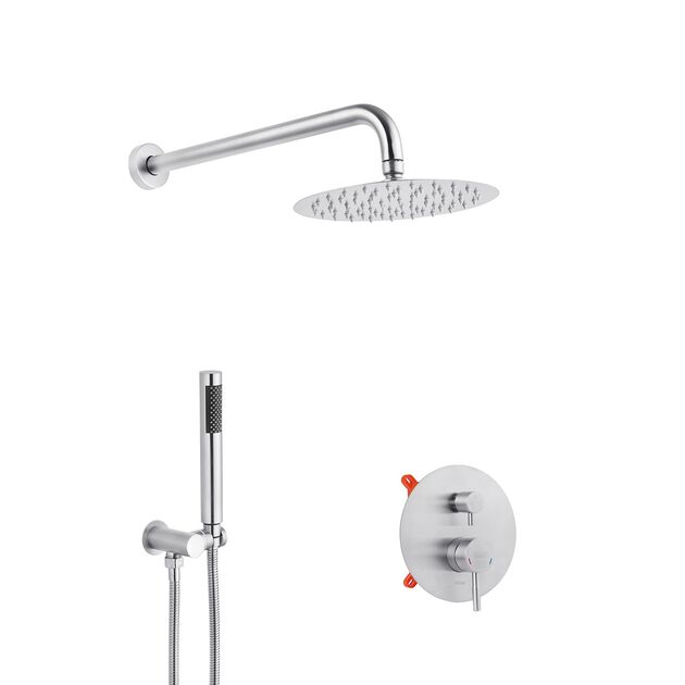 Набор 2 в 1 душевая система Kroner Edelstahl Klassisch-ESG082 + смеситель Edelstahl Klassisch-ESG010, фото , зображення 2 | SNABZHENIE.com.ua Набор 2 в 1 душевая система Kroner Edelstahl Klassisch-ESG082 + смеситель Edelstahl Klassisch-ESG010, фото , зображення 2 | SNABZHENIE.com.ua