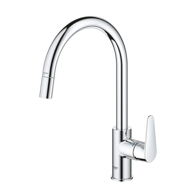 Смеситель для кухни с выдвижным изливом Grohe StartCurve 30562000, фото , изображение 5 | SNABZHENIE.com.ua Смеситель для кухни с выдвижным изливом Grohe StartCurve 30562000, фото , изображение 5 | SNABZHENIE.com.ua