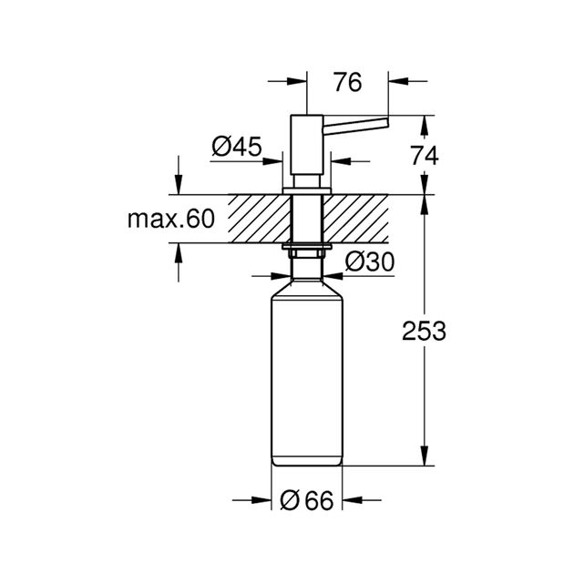 Дозатор для моющего средства Grohe Contemporary 40535000, фото , зображення 2 | SNABZHENIE.com.ua Дозатор для моющего средства Grohe Contemporary 40535000, фото , зображення 2 | SNABZHENIE.com.ua