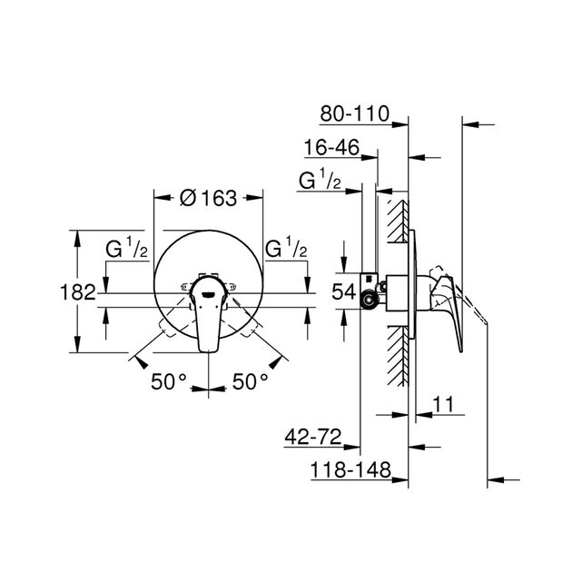 Смеситель скрытого монтажа для душа Grohe Start Flow 29116000, фото , изображение 2 | SNABZHENIE.com.ua Смеситель скрытого монтажа для душа Grohe Start Flow 29116000, фото , изображение 2 | SNABZHENIE.com.ua