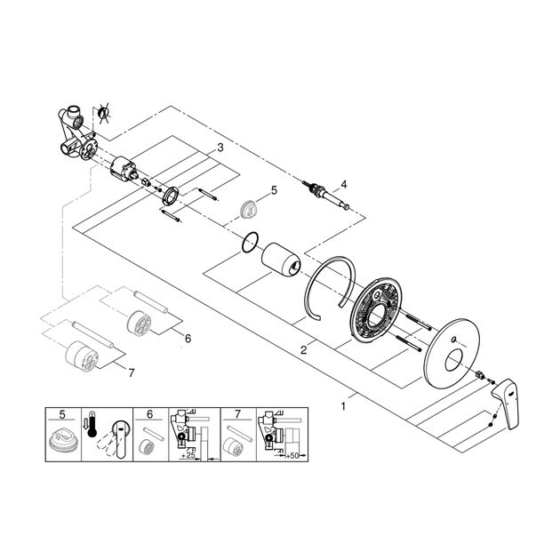 Смеситель скрытого монтажа для ванны Grohe Start Flow 29117000, фото , изображение 3 | SNABZHENIE.com.ua Смеситель скрытого монтажа для ванны Grohe Start Flow 29117000, фото , изображение 3 | SNABZHENIE.com.ua