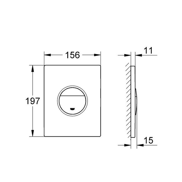 Панель смыва для унитаза Grohe Nova Cosmopolitan 38765000, фото , изображение 2 | SNABZHENIE.com.ua Панель смыва для унитаза Grohe Nova Cosmopolitan 38765000, фото , изображение 2 | SNABZHENIE.com.ua
