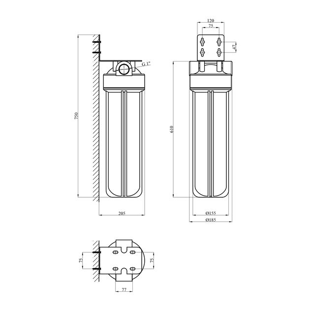 Фильтр магистральный SantehPlast BB20-1", фото , изображение 2 | SNABZHENIE.com.ua Фильтр магистральный SantehPlast BB20-1", фото , изображение 2 | SNABZHENIE.com.ua