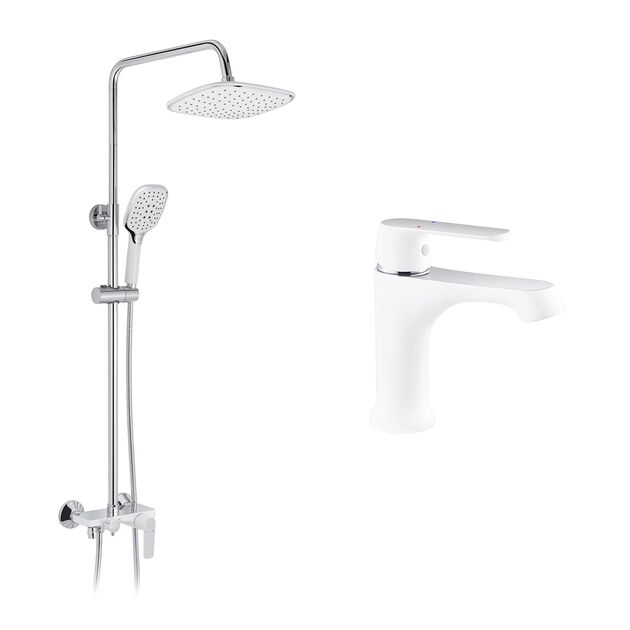 Набор 2 в 1 душевая система Kroner Armada-W063 + смеситель Armada-W010, фото  | SNABZHENIE.com.ua Набор 2 в 1 душевая система Kroner Armada-W063 + смеситель Armada-W010, фото  | SNABZHENIE.com.ua