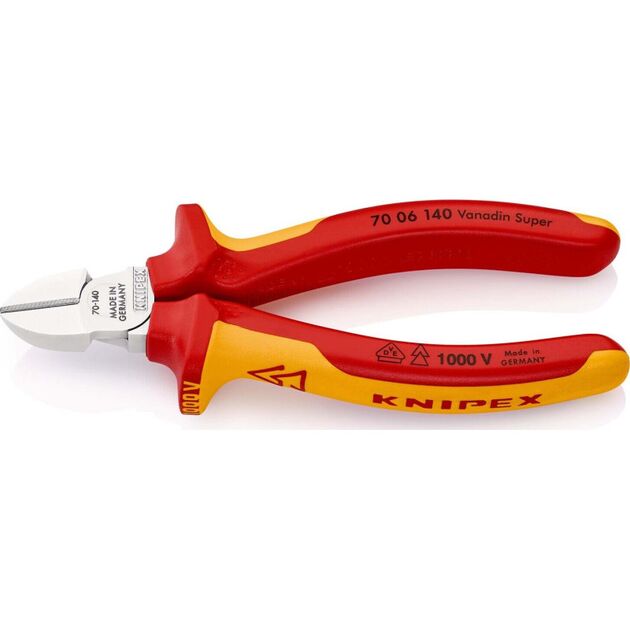 Кусачки боковые KNIPEX 70 06 140 SB, фото  | SNABZHENIE.com.ua Кусачки боковые KNIPEX 70 06 140 SB, фото  | SNABZHENIE.com.ua