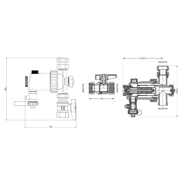 Фильтр-дешламатор Thermo Alliance Forte 3/4", универсальный (магнитный шламоуловитель) TAF410G20, фото , изображение 2 | SNABZHENIE.com.ua Фильтр-дешламатор Thermo Alliance Forte 3/4", универсальный (магнитный шламоуловитель) TAF410G20, фото , изображение 2 | SNABZHENIE.com.ua
