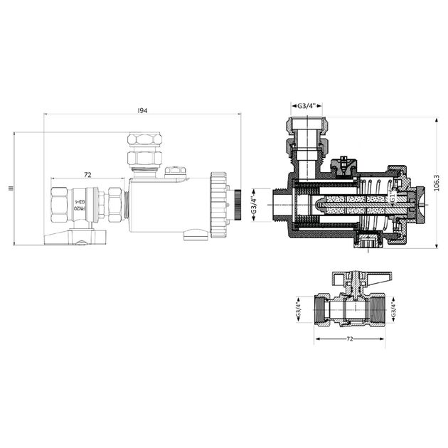 Фильтр-дешламатор Thermo Alliance Forte 3/4", угловой  (магнитный шламоуловитель) TAF420G20, фото , изображение 2 | SNABZHENIE.com.ua Фильтр-дешламатор Thermo Alliance Forte 3/4", угловой  (магнитный шламоуловитель) TAF420G20, фото , изображение 2 | SNABZHENIE.com.ua