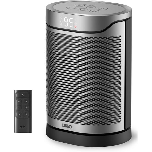 Тепловентилятор Dreo, 20м2, 1500Вт, електр. упр-ння, керамич.нагрів.елемент, пульт ДУ, 3 швидк., срібний, фото , зображення 2 | SNABZHENIE.com.ua Тепловентилятор Dreo, 20м2, 1500Вт, електр. упр-ння, керамич.нагрів.елемент, пульт ДУ, 3 швидк., срібний, фото , зображення 2 | SNABZHENIE.com.ua