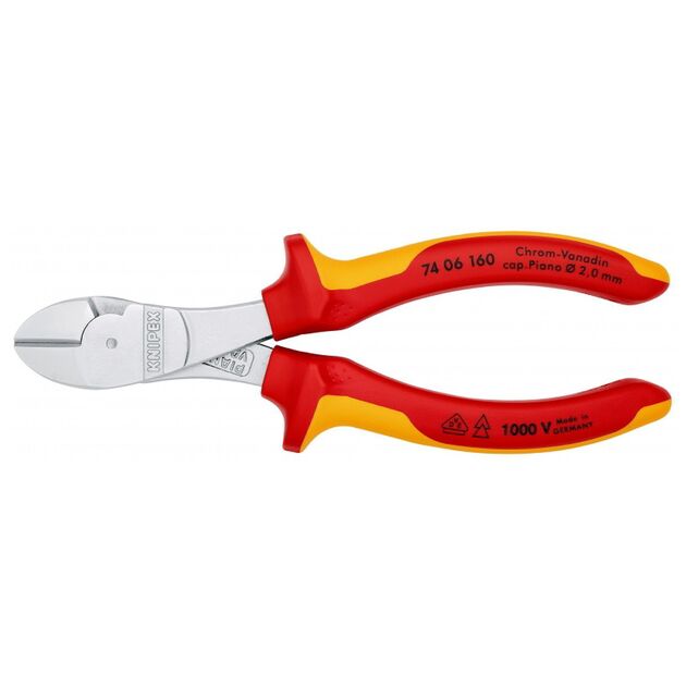 Кусачки боковые KNIPEX 74 06 160 SB особой мощности, фото , изображение 2 | SNABZHENIE.com.ua