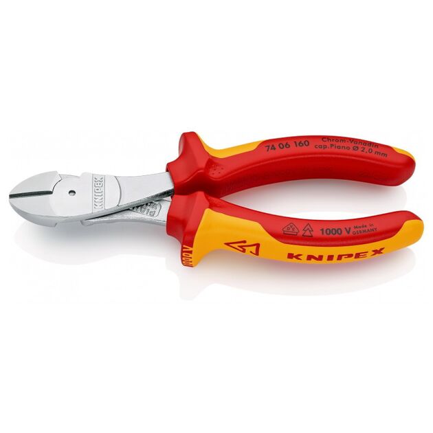 Кусачки боковые KNIPEX 74 06 160 SB особой мощности, фото , изображение 3 | SNABZHENIE.com.ua