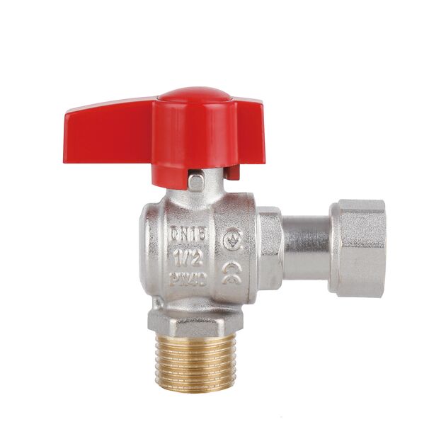 Thermo Alliance Standart Кран шаровой 1/2"ВН угловой, PN40, с накидной гайкой TAS224W15, фото , зображення 5 | SNABZHENIE.com.ua