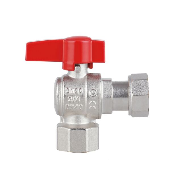 Thermo Alliance Standart Кран шаровой 3/4"ВВ угловой, PN40, с накидной гайкой TAS223W20, фото , зображення 5 | SNABZHENIE.com.ua