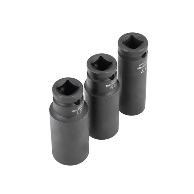 Набір головок ударних подовжених 1/2" 3 од., 17, 19, 21 мм, CrMo STORM, фото , изображение 2 | SNABZHENIE.com.ua