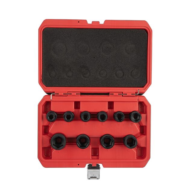 Набір головок ударних 1/2", 10 од., 10-24 мм, Cr-Mo, STORM, фото , зображення 2 | SNABZHENIE.com.ua Набір головок ударних 1/2", 10 од., 10-24 мм, Cr-Mo, STORM, фото , зображення 2 | SNABZHENIE.com.ua