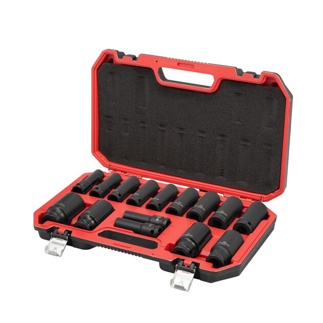 Набір головок ударних подовжених 1/2", 15 од., 10-32 мм, Cr-Mo, STORM, фото  | SNABZHENIE.com.ua