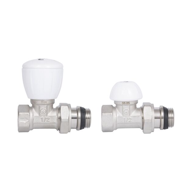 Комплект кранов радиаторных Thermo Alliance Standart 1/2"ВН прямой TAS230W15, фото , зображення 4 | SNABZHENIE.com.ua