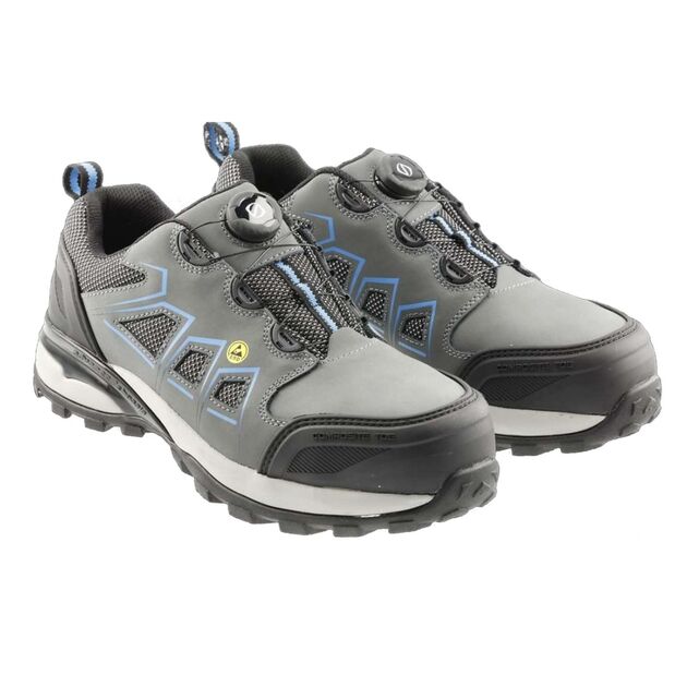 Напівчеревики FULDE робочі LACE SYSTEM S3S SR FO ESD сірий/блакитний  45 (HT5K577-45), фото  | SNABZHENIE.com.ua