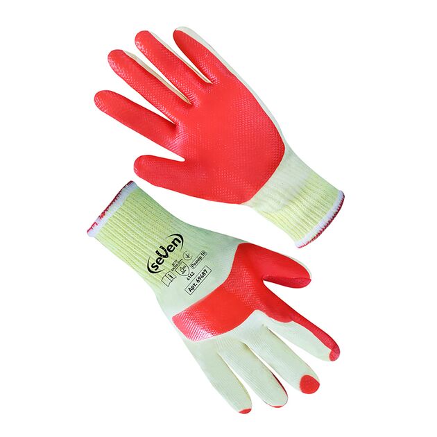 Рукавички "Скляр" білі з червоним латексним покриттям  10 (69487), фото  | SNABZHENIE.com.ua