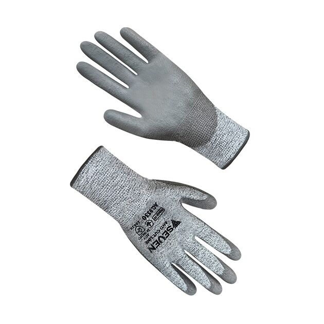 Рукавички "Anticut" синтетичні сірі з сірим поліуретановим покриттям  9 (69805), фото  | SNABZHENIE.com.ua