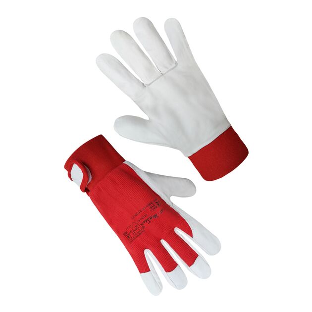 Рукавички робочі комбіновані тканина / біла шкіра Rtop-EX, 9 розмір  Шкіра/тканина (69456), фото  | SNABZHENIE.com.ua